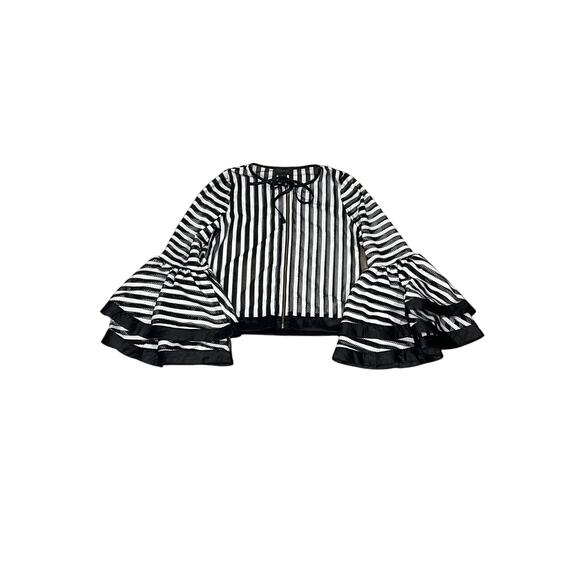 Gracia,‎ Zip up Top, Bell Sleeves, See Thru, Size S, KB179 - Picture 2 of 5